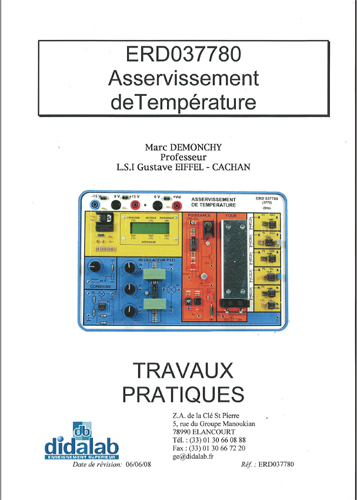 Guide d'utlisation du module d'étude de température d'un minifour par PID électronique 2/4