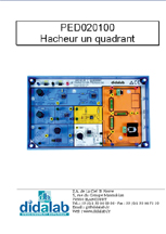 Manuel d'utilisation du module PED 020 100 hacheur dvolteur survolteur (Ref - PED020110) 1/4