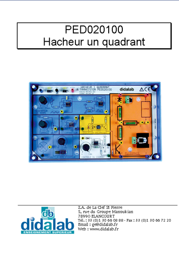 Manuel d'utilisation du module PED 020 100 hacheur dévolteur survolteur (Ref - PED020110) 2/4