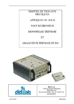 Manuel d'utilisation du pont de Gratz Gradateur 1.5/3 kW (Ref - EP260010) 1/4