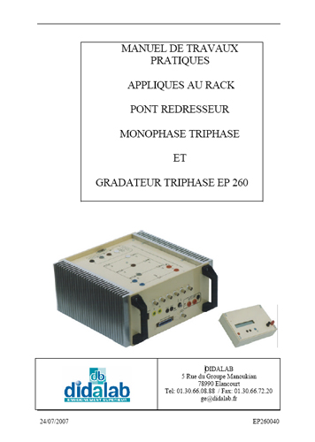 Manuel d'utilisation du pont de Gratz Gradateur 1.5/3 kW (Ref - EP260010) 2/4