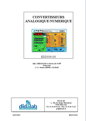 Manuel d'utilisation du module Convertisseur Analogique Numériqe  (Ref - EDD038100Man) 2/4