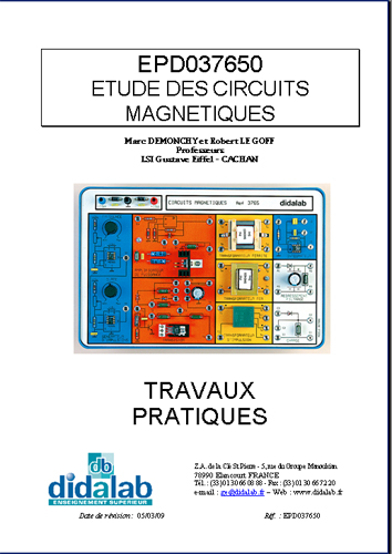 Manuel d'utilisation du module d'étude des circuits magnétiques (Ref - EPD037650_Man) 2/4