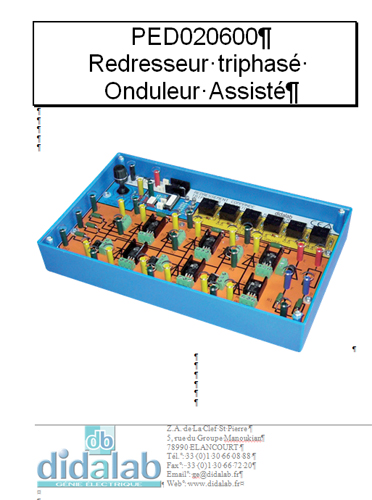 Manuel d'utilisation du module PED 020 600, pont redresseur triphas (Ref - PED020610) 2/4