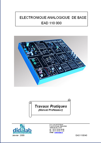 Manuel de compte-rendus de Travaux Pratiques (enseignant Réf : EAD110040) 2/4