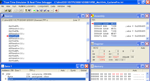 68HC12 microprocessor/microcontroller - Training board (ref: EID110000) 3/4