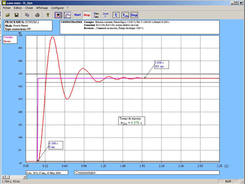 Axe machine outils industriel asservi en vitesse et position par correcteur linéaire, non linéaire, échantillonné 3/4