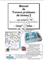 Manuel de Travaux Pratiques, niveau BAC + 2, (comptes rendus), asservissement de vitesse et position  (Réf - ERD050040) 1/4