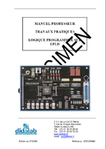 Manuel de Travaux Pratiques compte rendus (professeur), étude de la logique programmable et langange VHDL (Ref - EDD200040) 1/4