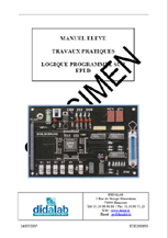 Manuel de Travaux Pratiques sujets (étudiant), étude de la logique programmable et language VHDL (Ref - EDD200050) 1/4