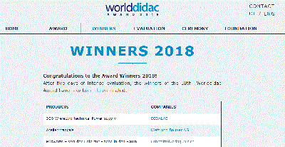  300-W power supply (DC, 1-phase and 3-phase AC) received an WORLDIDAC AWARD 