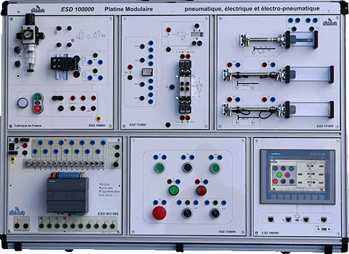 Modular trainer (pneumatic, electric, electro-pneumatic and PLC (ref: ESD100000)) 2/4