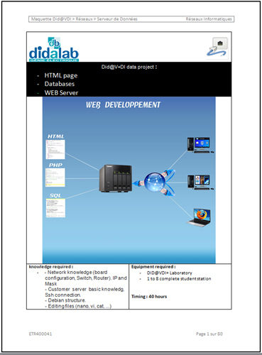 Web development (on student servers) - Practical works (ref: ETR400041) 2/4