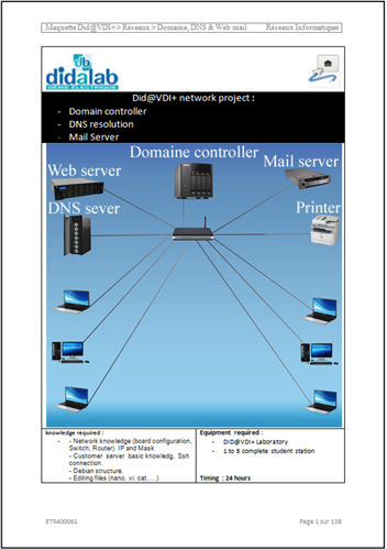 Domain controller (DNS, mail server) - Practical works (ref: ETR400061) 2/4