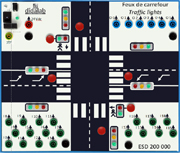 Traffic light system (PLC control) - Training module (ref: ESD200000) 1/4