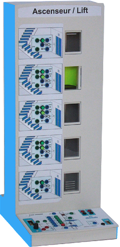 5-level elevator (50 ON/OFF Inputs/Outputs, CANopen control) - Training bench (ref: ESD350000) 2/4