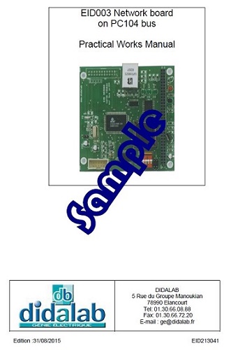 Embedded Web server (with EID210) - Practical works manual (ref: EID213041) 2/4