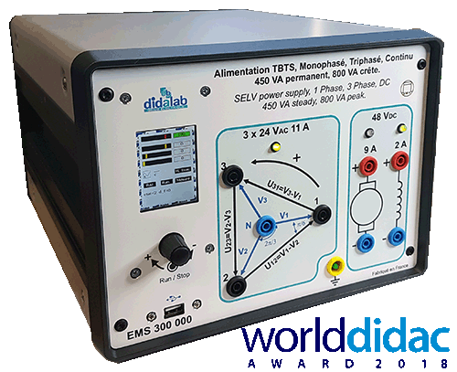 L'ALIMENTATION DE PUISSANCE 300 W (continu, alternatif mono et triphase) RECOMPENSEE PAR UN AWARD 