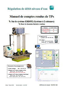 Manuel de Travaux Pratiques (compte rendus), tude d'une rgulation de dbit niveau d'eau 2 colonnes (Ref - ERD552040). 1/4