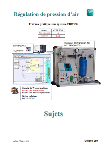 Manuel de Travaux Pratiques, Sujets TPs Regul-Pression-Air (Rf : ERD560050) 2/4