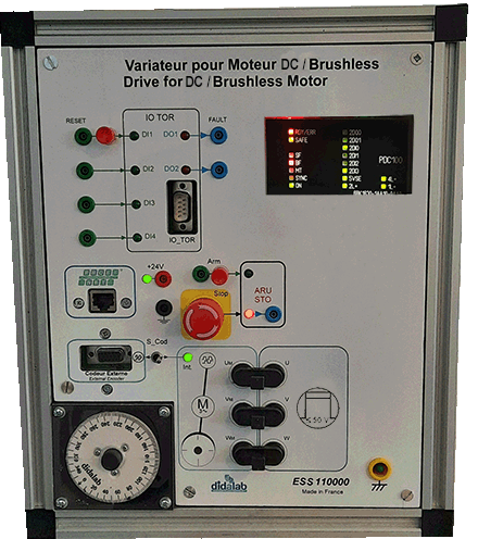 Cube-Elec 100, Automate et variateur industriel didactis pour moteur  courant continu 3/4