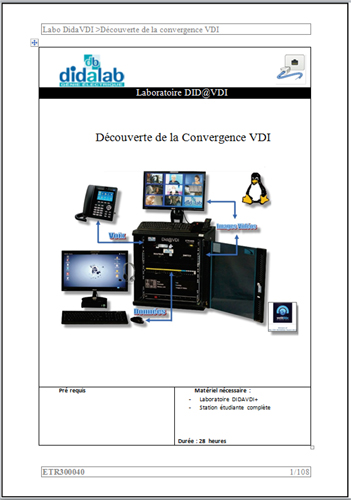 Manuel de Travaux Pratiques : Découverte de la convergence VDI, (Réf : ETR340040) 2/4