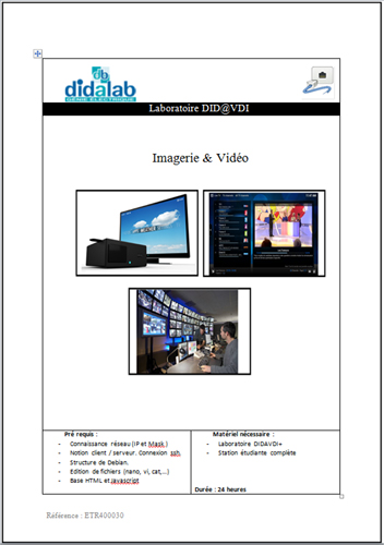 Manuel de Travaux Pratiques : imageries & Vidéo (réf : ETR400030) 2/4