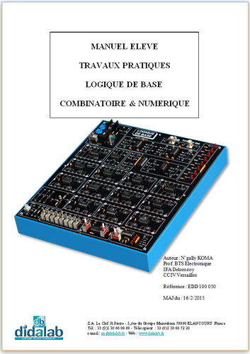 Manuel de Travaux Pratiques sujets (étudiants) de logique combinatoire (ref - EDD100050) 2/4