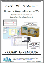 Manuel de Travaux Pratiques (comptes rendus) d'tude des asservissements de vitesse et position dans le domaine discontinu (chantillonn).  (Rf : ERD100060) 1/4