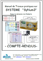 Manuel de travaux Pratiques (sujets) Systèmes asservis dans le domaine non linéaire (Réf : ERD100080) 1/4