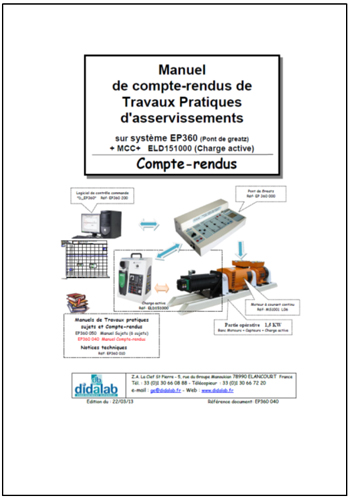 Manuel de Travaux Pratiques professeur (éléments de réponse) de régulation de vitesse sur moteur CC 1.5 kW (Réf - EP360040) 2/4