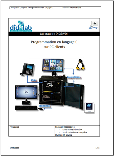 Manuel de travaux Pratiques "Programmation en langage C sur PC client", (Réf : ETR450030) 2/4