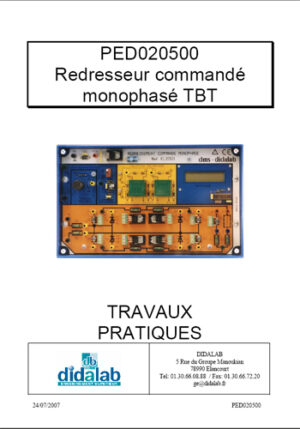 Manuel d'utilisation du module redresseur monophasé PED020500 (Ref - PED020510)