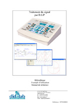 Spécimen du manuel d'utilisation du module d'étude du traitement de signal FibulaG (Réf : ETD410010)