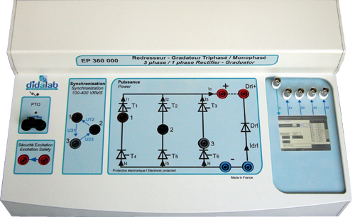 1.5/3 kW 1-/3-phase rectifier / AC contoller – Training module (ref: EP360000)