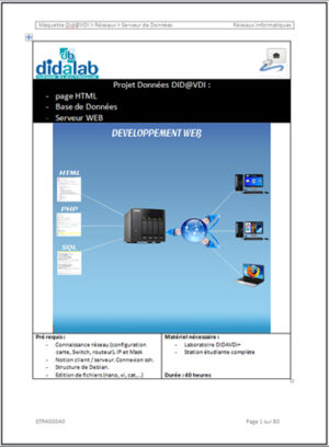 Manuel de Travaux Pratiques Développement Web (sur serveur étudiant), (Réf : ETR400040)