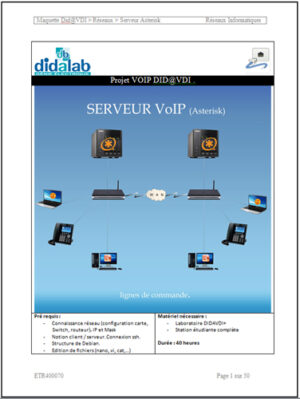 Manuel de Travaux Pratiques : Serveur VoIP en lignes de commande, (Réf : ETR400070)